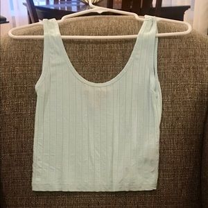 Forever21 pale blue cropped tank top